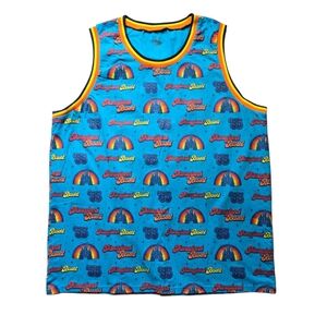 Disney Blue Tank Top with Rainbow Design